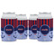 Classic Anchor & Stripes Can Cooler (12 oz) - Set of 4 w/ Name or Text