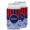 Classic Anchor & Stripes Can Cooler (12 oz) w/ Name or Text