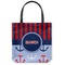 Classic Anchor & Stripes Canvas Tote Bag - Medium - 16"x16" (Personalized)