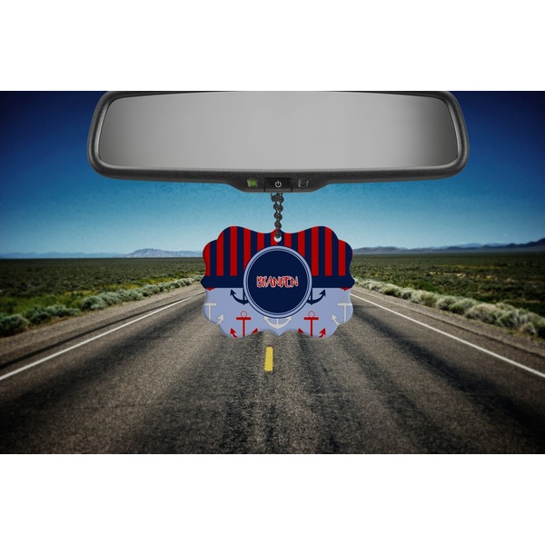 Classic Anchor & Stripes Car Ornament (Road)