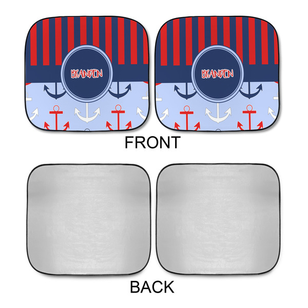 Classic Anchor & Stripes Car Sun Shades - APPROVAL