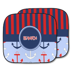 Classic Anchor & Stripes Car Sun Shade - Two Piece (Personalized)