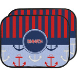 Classic Anchor & Stripes Car Floor Mats (Back Seat) (Personalized)