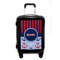 Classic Anchor & Stripes Carry On Hard Shell Suitcase - Front