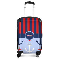 Classic Anchor & Stripes Suitcase - 20" Carry On (Personalized)
