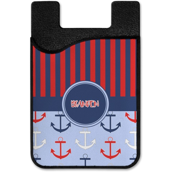 Classic Anchor & Stripes Cell Phone Credit Card Holder