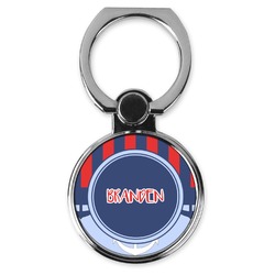 Classic Anchor & Stripes Cell Phone Ring Stand & Holder (Personalized)
