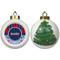 Classic Anchor & Stripes Ceramic Christmas Ornament - X-Mas Tree (APPROVAL)