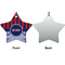 Classic Anchor & Stripes Ceramic Flat Ornament - Star Front & Back (APPROVAL)