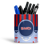 Classic Anchor & Stripes Ceramic Pen Holder