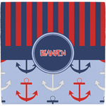 Classic Anchor & Stripes Ceramic Tile Hot Pad (Personalized)
