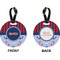 Classic Anchor & Stripes Circle Luggage Tag (Front + Back)