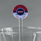 Classic Anchor & Stripes 5.5" Round Plastic Stir Sticks - Clear (Personalized)