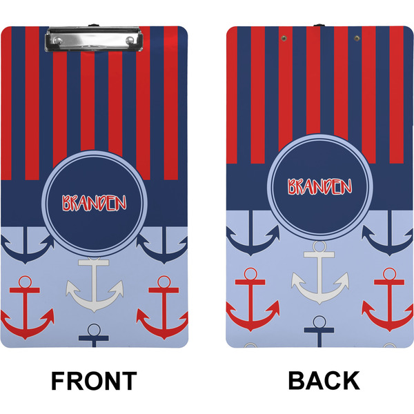Classic Anchor & Stripes Clipboard (Legal) (Front + Back)