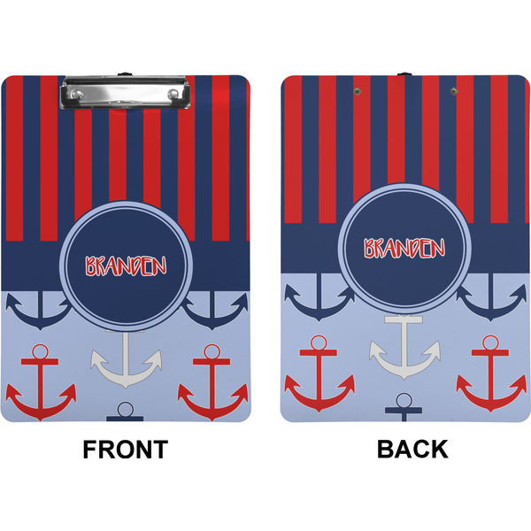 Classic Anchor & Stripes Clipboard (Letter) (Front + Back)