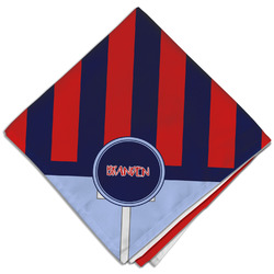 Classic Anchor & Stripes Cloth Dinner Napkin - Single w/ Name or Text