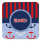 Classic Anchor & Stripes Coaster Set - FRONT (one)