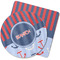 Classic Anchor & Stripes Coasters Rubber Back - Main