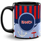 Classic Anchor & Stripes Coffee Mug - 11 oz - Full- Black