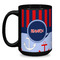 Classic Anchor & Stripes Coffee Mug - 15 oz - Black