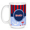 Classic Anchor & Stripes Coffee Mug - 15 oz - White