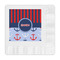 Classic Anchor & Stripes Embossed Decorative Napkin - Front View