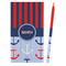 Classic Anchor & Stripes Colored Pencils - Front View