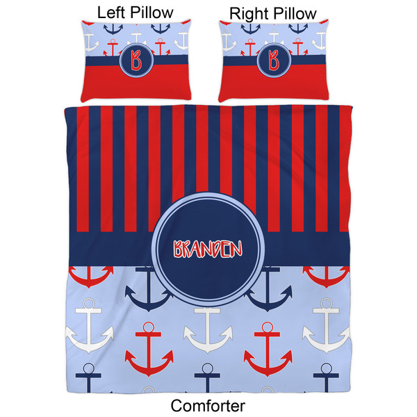 Classic Anchor & Stripes Comforter Set - Queen - Approval