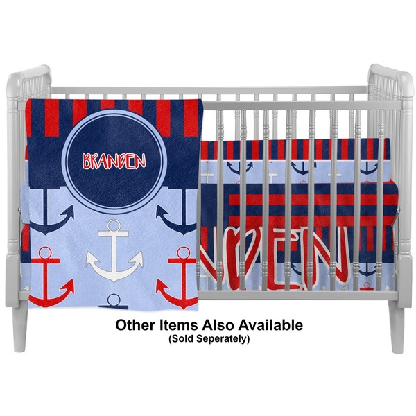 Classic Anchor & Stripes Crib - Profile Sold Seperately