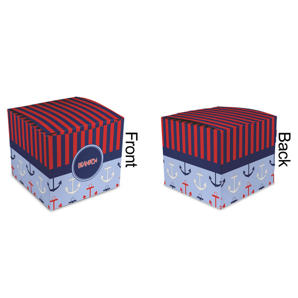Classic Anchor & Stripes Cubic Gift Box - Approval