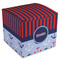 Classic Anchor & Stripes Cube Favor Gift Box - Front/Main