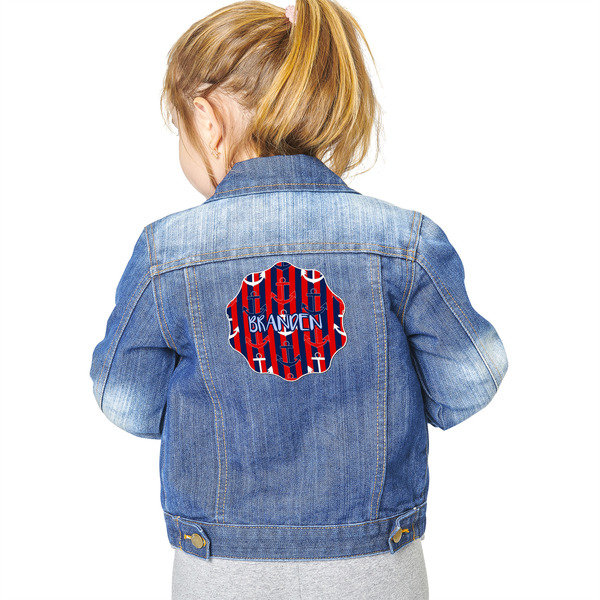 Classic Anchor & Stripes Custom Shape Iron On Patches - XXL - Single - Approval