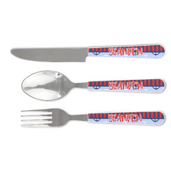 Classic Anchor & Stripes Cutlery Set (Personalized)