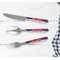 Classic Anchor & Stripes Cutlery Set - w/ PLATE