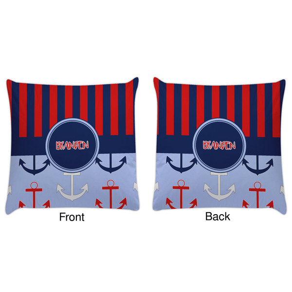 Classic Anchor & Stripes Decorative Pillow Case - Approval