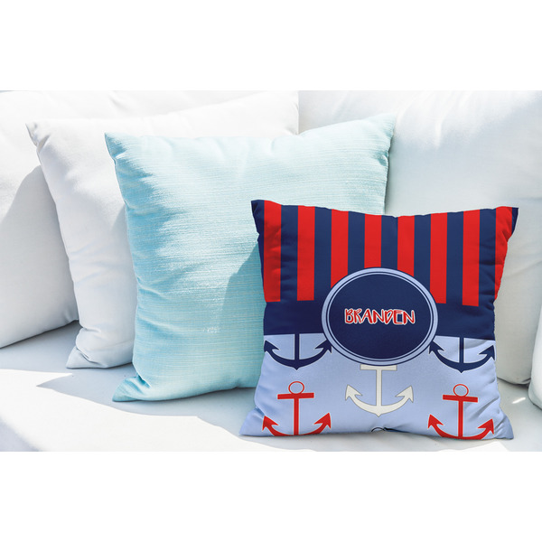 Classic Anchor & Stripes Decorative Pillow Case - LIFESTYLE 2