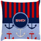 Classic Anchor & Stripes Decorative Pillow Case w/ Name or Text