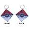 Classic Anchor & Stripes Diamond Keychain (Front + Back)