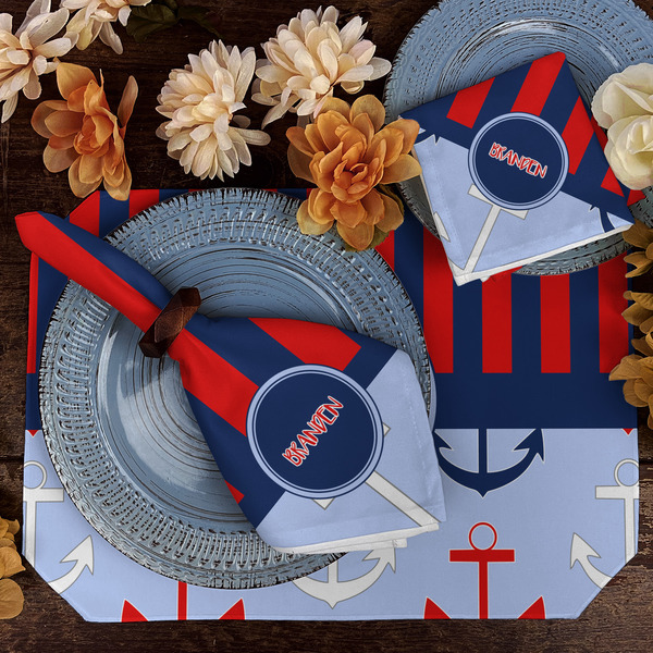 Classic Anchor & Stripes Dining Set