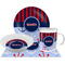 Classic Anchor & Stripes Dinner Set - 4 Pc (Personalized)