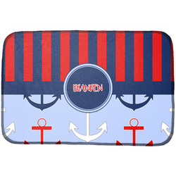Classic Anchor & Stripes Dish Drying Mat (Personalized)