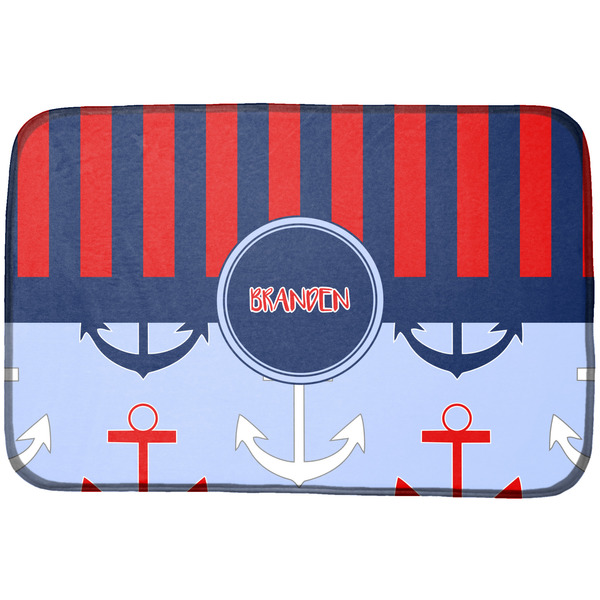 Custom Classic Anchor & Stripes Dish Drying Mat (Personalized)