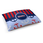 Classic Anchor & Stripes Dog Bed - Medium w/ Name or Text
