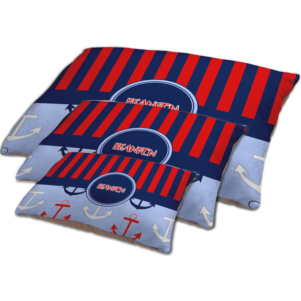 Classic Anchor & Stripes Dog Beds - MAIN (sm, med, lrg)