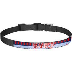 Classic Anchor & Stripes Dog Collar - Large (Personalized)