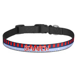 Classic Anchor & Stripes Dog Collar (Personalized)