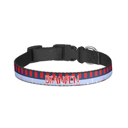 Classic Anchor & Stripes Dog Collar - Small (Personalized)