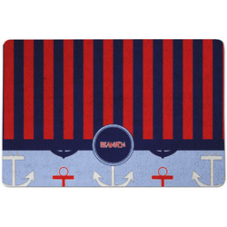 Classic Anchor & Stripes Dog Food Mat w/ Name or Text