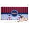 Classic Anchor & Stripes Dog Towel (Personalized)