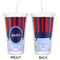Classic Anchor & Stripes Double Wall Tumbler with Straw - Approval